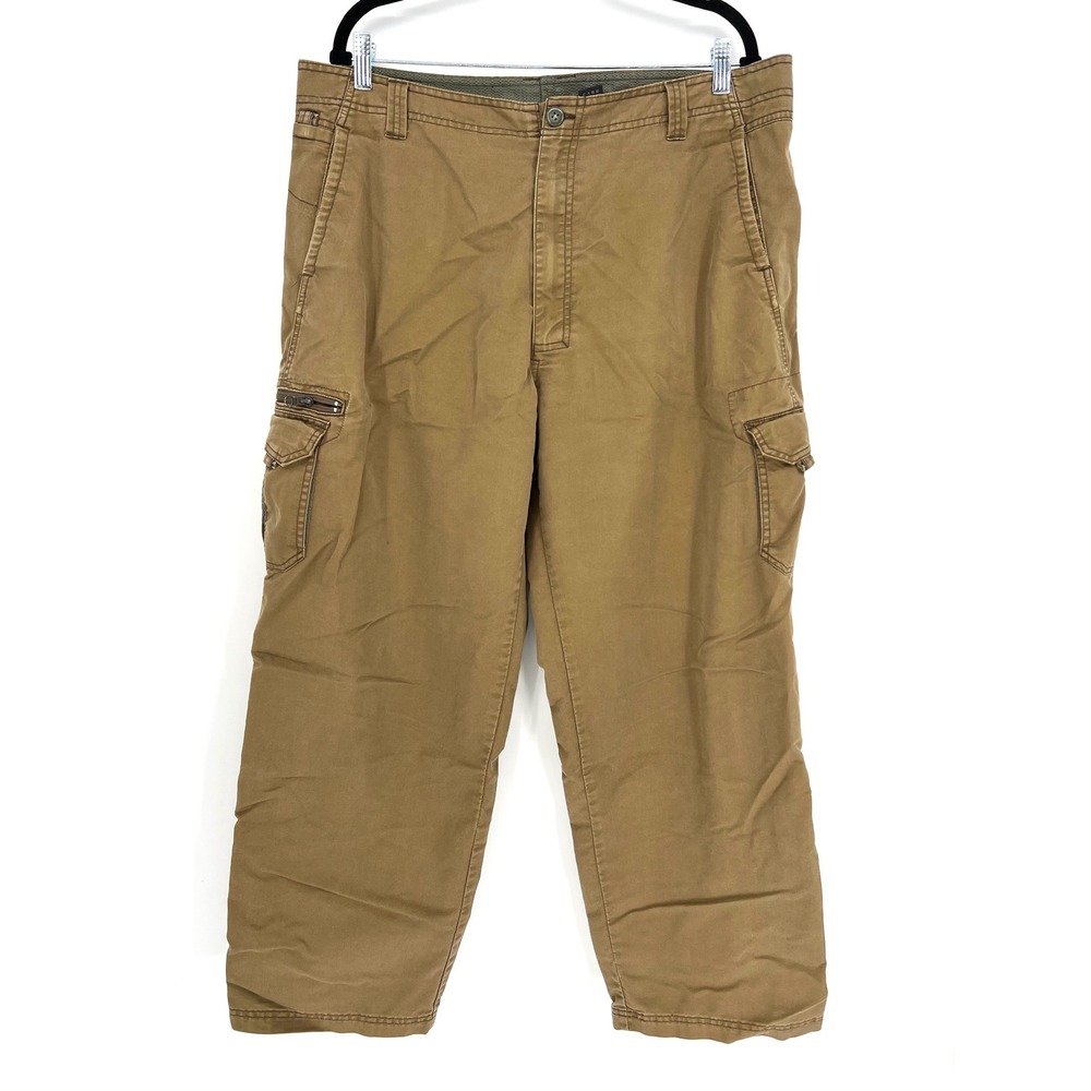 REI Mens Cargo Pants 38x30 Brown Organic Cotton Hiking Outdoor Gorpcore Utility